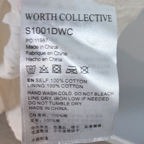 NEW WORTH COLLECTIVE Crissy 100% Cotton Ruched Midi Dress in Cream Bump Friendly - Picture 11 of 12